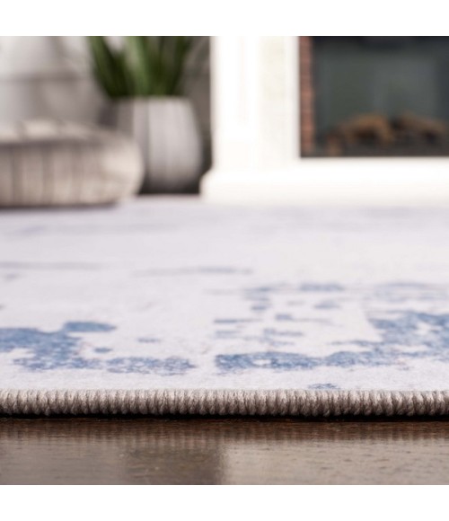 Safavieh Tacoma Grey / Navy TAC864 6 ft. X 6 ft. Round Rug