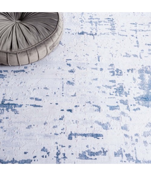 Safavieh Tacoma Grey / Navy TAC864 6 ft. X 6 ft. Round Rug
