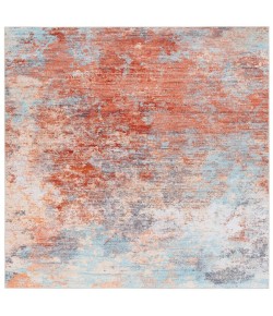 Safavieh Tacoma Rust / Aqua TAC943 6 ft. X 6 ft. Square Rug