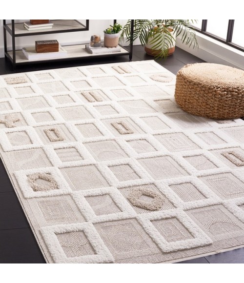 Safavieh Trends Beige / Ivory TRD108 5 ft. 3 in. X 7 ft. 6 in. Rectangle Rug