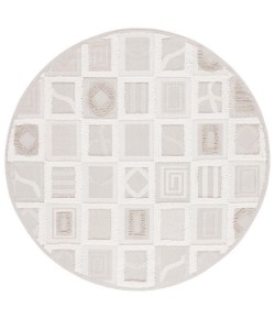 Safavieh Trends Beige / Ivory TRD108 6 ft. 7 in. X 6 ft. 7 in. Round Rug