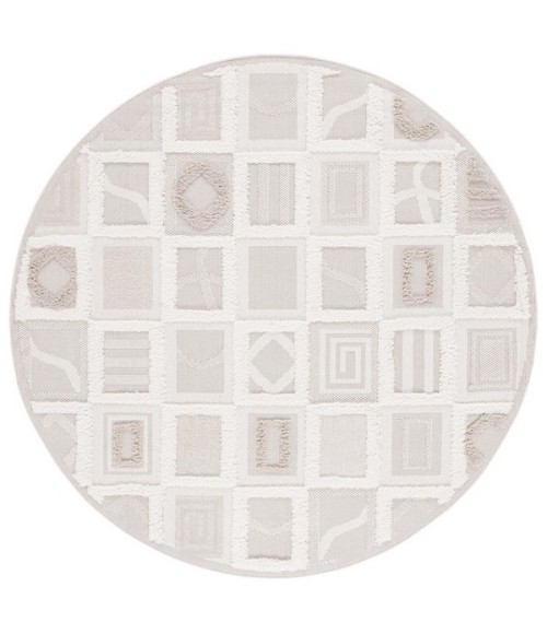 Safavieh Trends Beige / Ivory TRD108 6 ft. 7 in. X 6 ft. 7 in. Round Rug