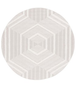 Safavieh Trends Beige / Ivory TRD114 6 ft. 7 in. X 6 ft. 7 in. Round Rug