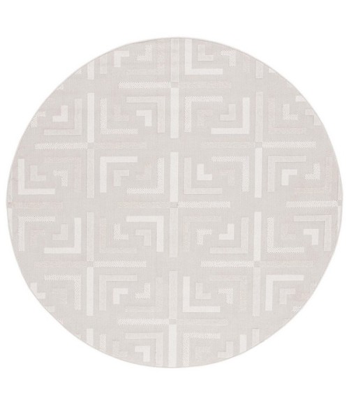 Safavieh Trends Beige / Ivory TRD116 6 ft. 7 in. X 6 ft. 7 in. Round Rug