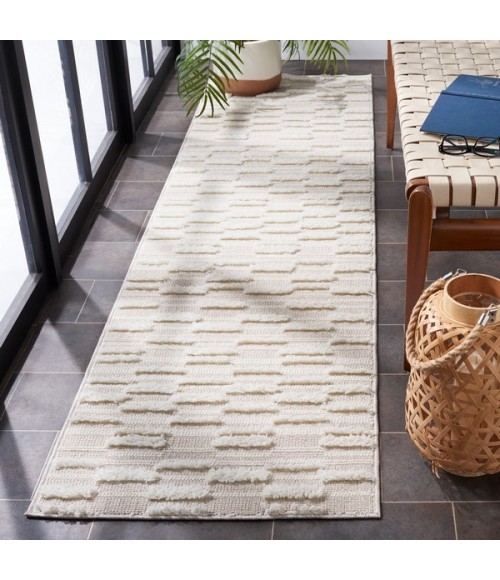 Safavieh Trends Beige / Ivory Rug TRD120 2 ft. 2 in. X 11 ft. Runner - Rugs Town Safavieh Trends Beige / Ivory TRD120 2 ft. 2 in. X 11 ft. Runner Rug