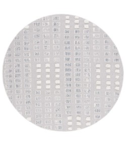 Safavieh Trends Grey / Ivory TRD122 6 ft. 7 in. X 6 ft. 7 in. Round Rug