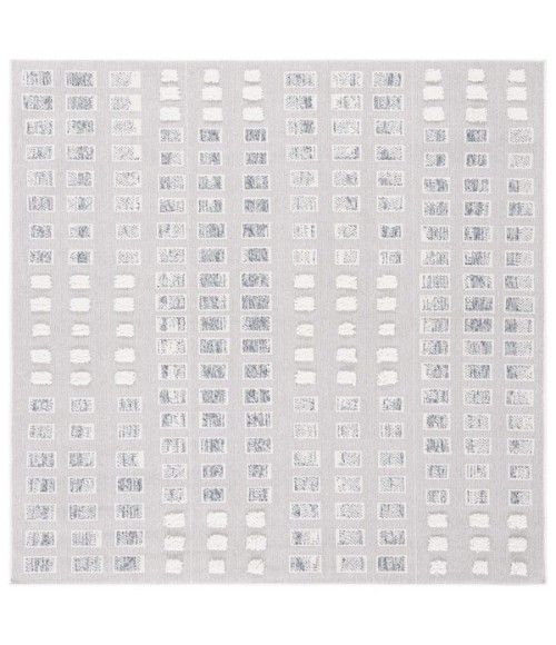 Safavieh Trends Grey / Ivory TRD122 6 ft. 7 in. X 6 ft. 7 in. Square Rug