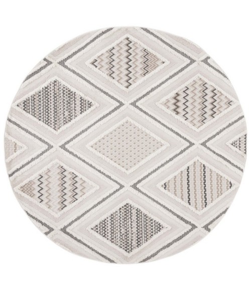 Safavieh Urban Grey / Ivory URB202 6 ft. 7 in. X 6 ft. 7 in. Round Rug