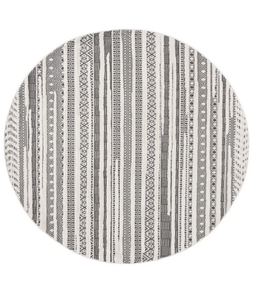 Safavieh Urban Grey / Ivory URB204 6 ft. 7 in. X 6 ft. 7 in. Round Rug