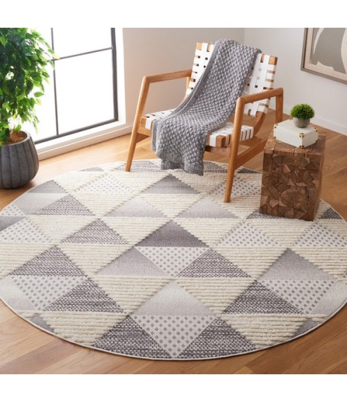 Safavieh Urban Grey / Ivory Rug URB206 6 ft. 7 in. X 6 ft. 7 in. Round - Rugs Town Safavieh Urban Grey / Ivory URB206 6 ft. 7 in. X 6 ft. 7 in. Round Rug