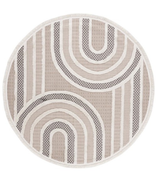 Safavieh Urban Beige / Ivory URB210 6 ft. 7 in. X 6 ft. 7 in. Round Rug