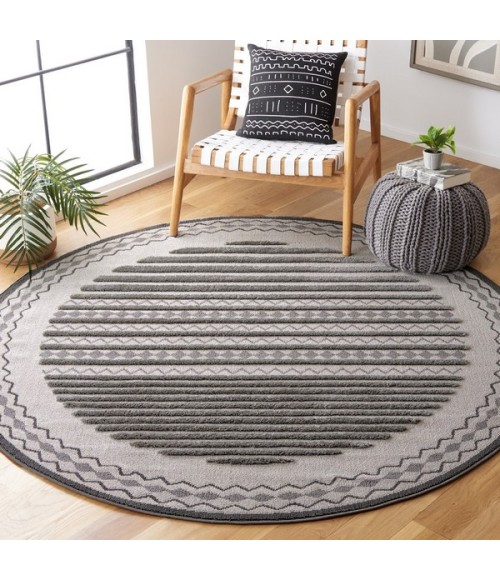 Safavieh Urban Grey / Light Grey URB214 6 ft. 7 in. X 6 ft. 7 in. Round Rug