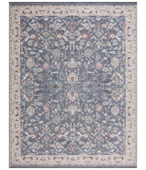 Safavieh Vivaldi Blue / Ivory VIV516 6 ft. 7 in. X 6 ft. 7 in. Round Rug