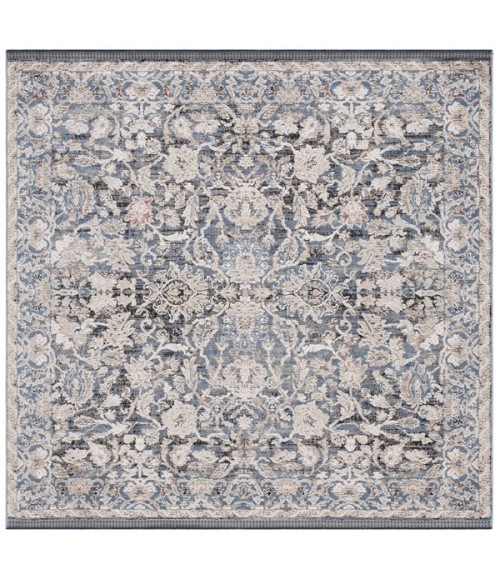 Safavieh Vivaldi Navy / Ivory VIV516 6 ft. 7 in. X 6 ft. 7 in. Square Rug