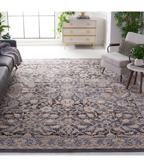 Safavieh Vivaldi Navy / Ivory VIV516 6 ft. 7 in. X 6 ft. 7 in. Square Rug