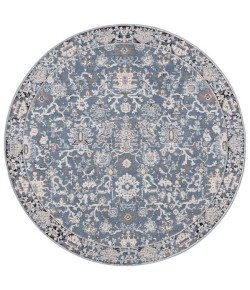 Safavieh Vivaldi Navy / Ivory VIV561 6 ft. 7 in. X 6 ft. 7 in. Round Rug