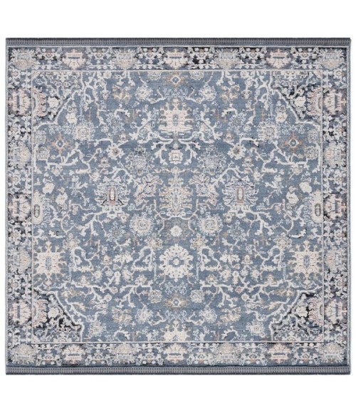 Safavieh Vivaldi Navy / Ivory VIV561 6 ft. 7 in. X 6 ft. 7 in. Square Rug