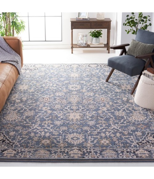 Safavieh Vivaldi Navy / Ivory VIV561 9 ft. X 12 ft. Rectangle Rug