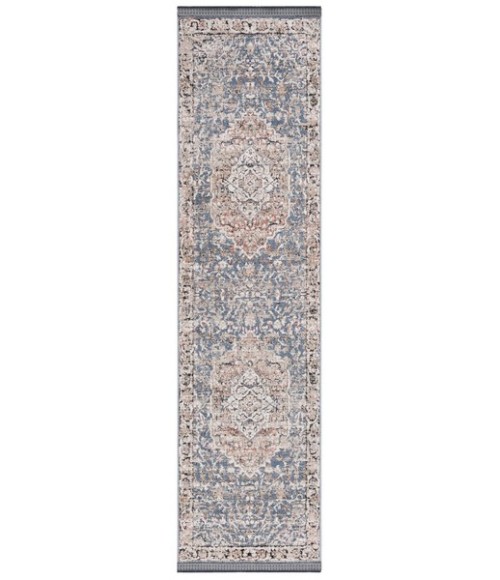 Safavieh Vivaldi Blue / Rust Rug VIV565 2 ft. 2 in. X 8 ft. Runner - Rugs Town Safavieh Vivaldi Blue / Rust VIV565 2 ft. 2 in. X 8 ft. Runner Rug