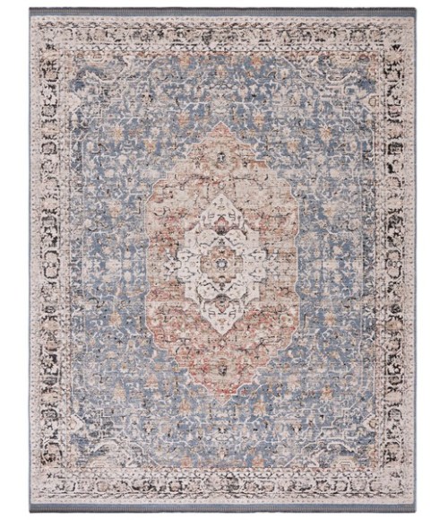 Safavieh Vivaldi Blue / Rust Rug VIV565 9 ft. X 12 ft. Rectangle - Rugs Town Safavieh Vivaldi Blue / Rust VIV565 9 ft. X 12 ft. Rectangle Rug