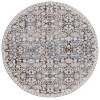Safavieh Vivaldi Blue / Ivory VIV568 6 ft. 7 in. X 6 ft. 7 in. Round Rug
