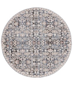 Safavieh Vivaldi Blue / Ivory VIV568 6 ft. 7 in. X 6 ft. 7 in. Round Rug