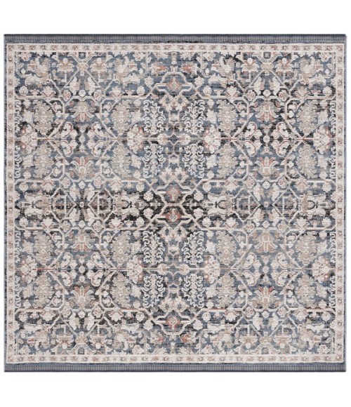Safavieh Vivaldi Blue / Ivory VIV568 6 ft. 7 in. X 6 ft. 7 in. Square Rug