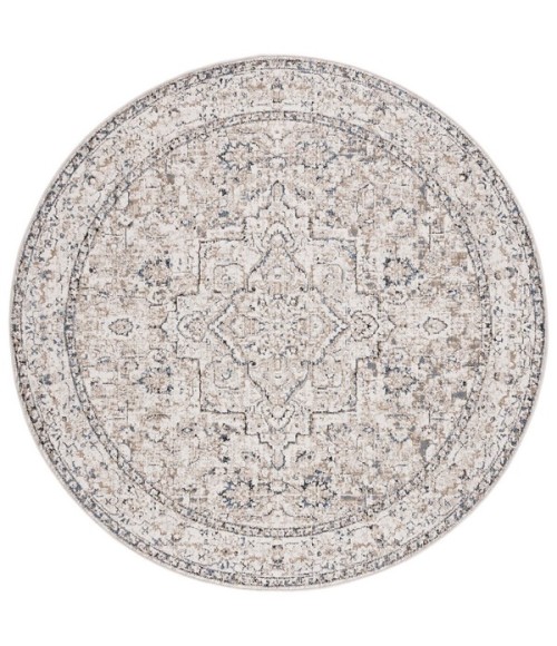 Safavieh Vivaldi Ivory / Light Olive VIV595 6 ft. 7 in. X 6 ft. 7 in. Round Rug