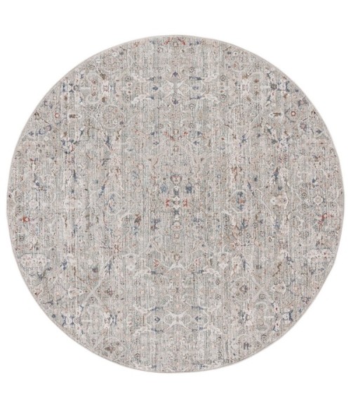Safavieh Vivaldi Ivory / Navy VIV596 6 ft. 7 in. X 6 ft. 7 in. Round Rug