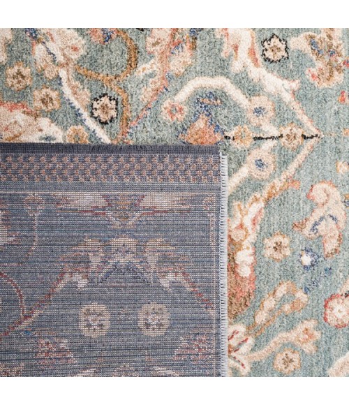 Safavieh Vivaldi Navy / Rust VIV596 6 ft. 7 in. X 6 ft. 7 in. Square Rug
