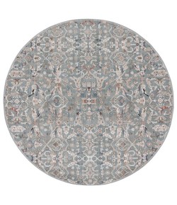 Safavieh Vivaldi Navy / Rust VIV596 6 ft. 7 in. X 6 ft. 7 in. Round Rug