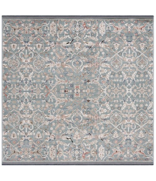 Safavieh Vivaldi Navy / Rust VIV596 6 ft. 7 in. X 6 ft. 7 in. Square Rug