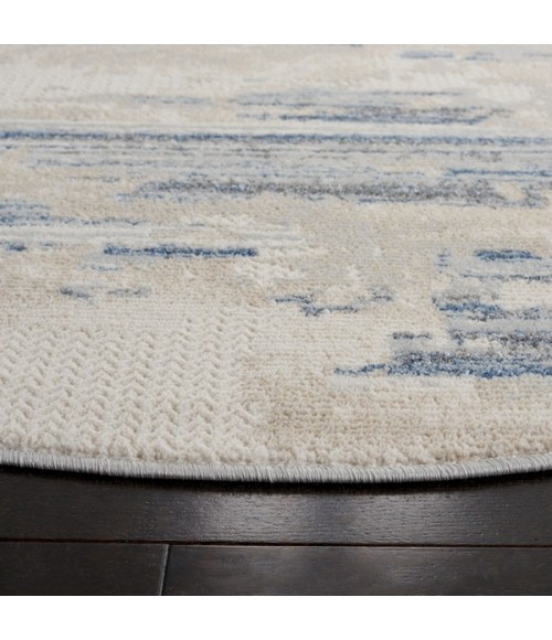 Safavieh Whisper Grey / Blue Ivory Rug WHS542 6 ft. 7 in. X 6 ft. 7 in. Round - Rugs Town Safavieh Whisper Grey / Blue Ivory WHS542 6 ft. 7 in. X 6 ft. 7 in. Round Rug