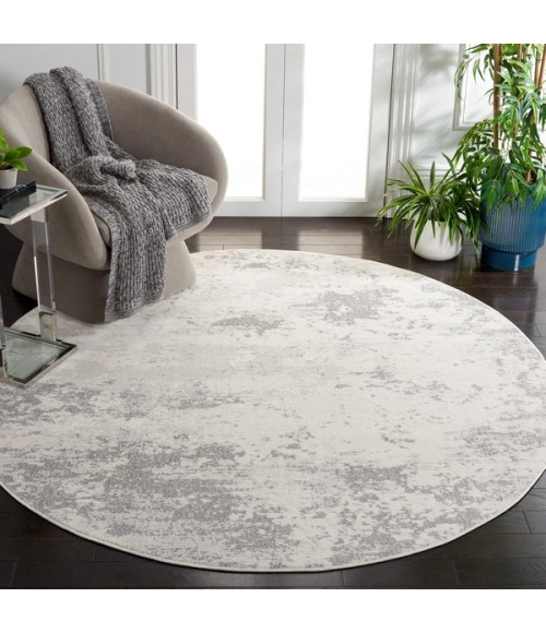 Safavieh Whisper Ivory / Grey WHS546 6 ft. 7 in. X 6 ft. 7 in. Round Rug