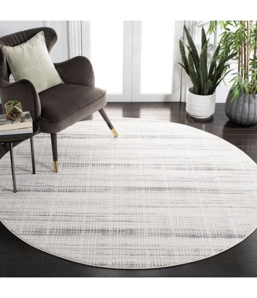 Safavieh Whisper Ivory / Grey WHS548 6 ft. 7 in. X 6 ft. 7 in. Round Rug