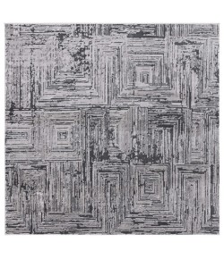 Safavieh Whisper Grey / Dark Grey WHS814 6 ft. 7 in. X 6 ft. 7 in. Square Rug