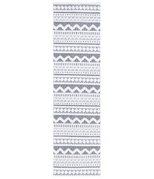 Safavieh Alamo ALM716 Charcoal / Ivory 2'-2" X 8' Runner Area Rug