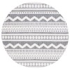 Safavieh Alamo ALM716 Charcoal / Ivory 6'-7" X 6'-7" Round Area Rug