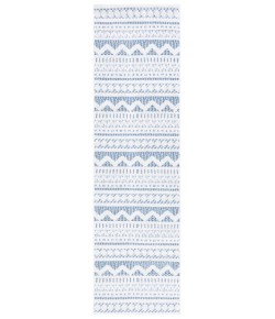 Safavieh Alamo ALM716 Blue / Ivory 2'-2" X 8' Runner Area Rug