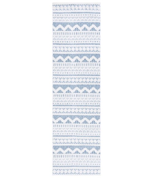 Safavieh Alamo Area Rug ALM716M-28 Safavieh Alamo ALM716 Blue / Ivory 2'-2" X 8' Runner Area Rug