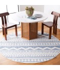 Safavieh Alamo ALM716 Blue / Ivory 6'-7" X 6'-7" Round Area Rug