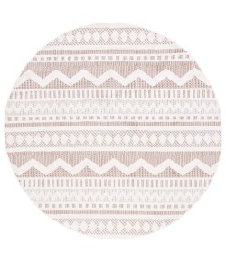 Safavieh Alamo ALM716 Taupe / Ivory 6'-7" X 6'-7" Round Area Rug