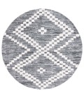 Safavieh Alamo Area Rug ALM717H-7R Safavieh Alamo ALM717 Charcoal / Ivory 6'-7" X 6'-7" Round Area Rug