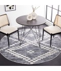 Safavieh Alamo Area Rug ALM717H-7R Safavieh Alamo ALM717 Charcoal / Ivory 6'-7" X 6'-7" Round Area Rug