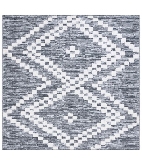 Safavieh Alamo ALM717 Charcoal / Ivory 6'-7" X 6'-7" Square Area Rug