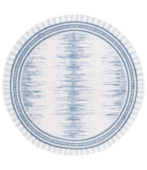 Safavieh Alamo Area Rug ALM732M-7R Safavieh Alamo ALM732 Grey / Blue 6'-7" X 6'-7" Round Area Rug