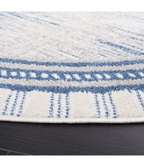 Safavieh Alamo Area Rug ALM732M-7R Safavieh Alamo ALM732 Grey / Blue 6'-7" X 6'-7" Round Area Rug