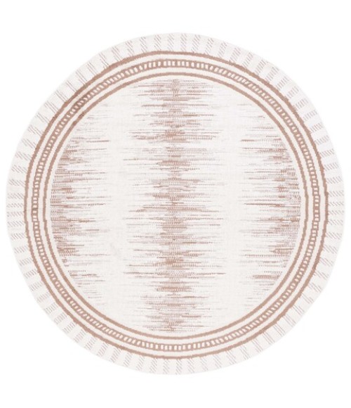 Safavieh Alamo Area Rug ALM732T-7R Safavieh Alamo ALM732 Taupe / Ivory 6'-7" X 6'-7" Round Area Rug