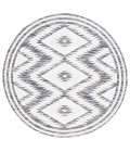 Safavieh Alamo Area Rug ALM737H-7R Safavieh Alamo ALM737 Ivory / Charcoal 6'-7" X 6'-7" Round Area Rug