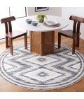 Safavieh Alamo Area Rug ALM737H-7R Safavieh Alamo ALM737 Ivory / Charcoal 6'-7" X 6'-7" Round Area Rug